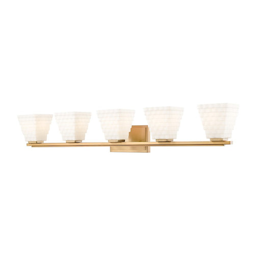 Z-Lite Annalise 5 Light Vanity, Modern Gold/Matte Opal - 7514-5V-MGLD