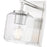 Z-Lite Landon 1 Light Wall Sconce, Brushed Nickel/Clear Ribbed