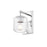 Z-Lite Landon 1 Light Wall Sconce, Chrome/Clear Ribbed