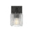 Z-Lite Landon 1 Light Wall Sconce, Matte Black/Clear Ribbed