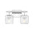 Z-Lite Landon 2 Light Vanity, Chrome/Clear Ribbed