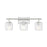 Z-Lite Landon 3 Light Vanity, Brushed Nickel/Clear Ribbed