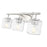 Z-Lite Landon 3 Light Vanity, Brushed Nickel/Clear Ribbed