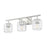 Z-Lite Landon 3 Light Vanity, Brushed Nickel/Clear Ribbed