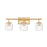 Z-Lite Landon 3 Light Vanity, Modern Gold/Clear Ribbed