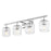 Z-Lite Landon 4 Light Vanity, Chrome/Clear Ribbed