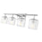 Z-Lite Landon 4 Light Vanity, Chrome/Clear Ribbed