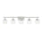 Z-Lite Landon 5 Light Vanity, Brushed Nickel/Clear Ribbed