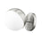 Z-Lite Realm Sphere 1 Light 8.5" Wall Sconce, Brushed Nickel/Matte Opal