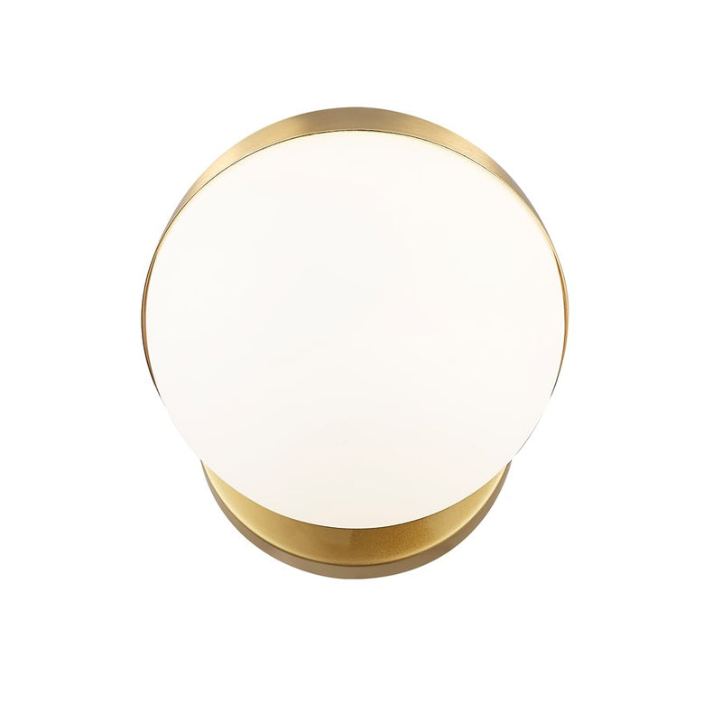 Z-Lite Realm Sphere 1Lt 8.5" Wall Sconce, Modern Gold/Matte Opal