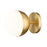 Z-Lite Realm Sphere 1 Light 8.5" Wall Sconce, Modern Gold/Matte Opal
