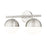 Z-Lite Realm Sphere 2 Light 7.5" Vanity, Brushed Nickel/Matte Opal