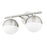 Z-Lite Realm Sphere 2 Light 7.5" Vanity, Brushed Nickel/Matte Opal