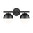 Z-Lite Realm Sphere 2 Light 7.5" Vanity, Matte Black/Matte Opal - 7517-2V-MB