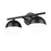 Z-Lite Realm Sphere 2 Light 7.5" Vanity, Matte Black/Matte Opal