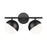 Z-Lite Realm Sphere 2 Light 7.5" Vanity, Matte Black/Matte Opal