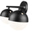 Z-Lite Realm Sphere 2 Light 7.5" Vanity, Matte Black/Matte Opal