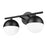Z-Lite Realm Sphere 2 Light 7.5" Vanity, Matte Black/Matte Opal