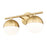 Z-Lite Realm Sphere 2 Light 7.5" Vanity, Modern Gold/Matte Opal