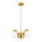 Z-Lite Realm Sphere 3 Light 17.25" Chandelier, Modern Gold/Matte Opal