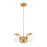 Z-Lite Realm Sphere 3Lt 17.25" Chandelier, Modern Gold/Matte Opal