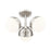 Z-Lite Realm Sphere 3Lt 17.25" Semi Flush Mount, Nickel/Opal