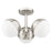 Z-Lite Realm Sphere 3Lt 17.25" Semi Flush Mount, Nickel/Opal