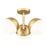 Z-Lite Realm Sphere 3Lt 17.25" Semi Flush Mount, Gold/Opal