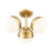 Z-Lite Realm Sphere 3 Light 17.25" Semi Flush Mount, Gold/Opal