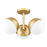 Z-Lite Realm Sphere 3 Light 17.25" Semi Flush Mount, Gold/Opal