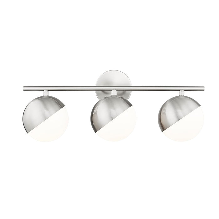 Z-Lite Realm Sphere 3 Light 7.5" Vanity, Brushed Nickel/Matte Opal