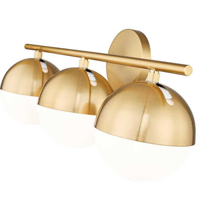 Z-Lite Realm Sphere 3 Light 7.5" Vanity, Modern Gold/Matte Opal