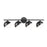 Z-Lite Realm Sphere 4 Light 7.5" Vanity, Matte Black/Matte Opal