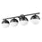 Z-Lite Realm Sphere 4 Light 7.5" Vanity, Matte Black/Matte Opal