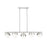 Z-Lite Realm Sphere 5 Light 42" Linear Chandelier, Nickel/Opal