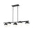 Z-Lite Realm Sphere 5 Light 42" Linear Chandelier, Black/Opal