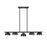 Z-Lite Realm Sphere 5 Light 42" Linear Chandelier, Black/Opal
