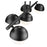 Z-Lite Realm Sphere 5 Light 42" Linear Chandelier, Black/Opal