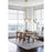 Z-Lite Realm Sphere 5 Light 42" Linear Chandelier, Gold/Opal