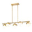 Z-Lite Realm Sphere 5Lt 42" Linear Chandelier, Gold/Opal