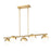 Z-Lite Realm Sphere 5 Light 42" Linear Chandelier, Gold/Opal
