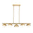 Z-Lite Realm Sphere 5 Light 42" Linear Chandelier, Gold/Opal