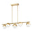 Z-Lite Realm Sphere 5 Light 42" Linear Chandelier, Gold/Opal