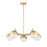 Z-Lite Realm Sphere 5 Light 32" Chandelier, Modern Gold/Matte Opal