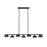 Z-Lite Realm Sphere 7 Light 54" Linear Chandelier, Black/Opal