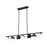 Z-Lite Realm Sphere 7 Light 54" Linear Chandelier, Black/Opal