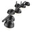 Z-Lite Realm Sphere 7 Light 54" Linear Chandelier, Black/Opal