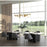 Z-Lite Realm Sphere 7 Light 54" Linear Chandelier, Gold/Opal
