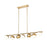 Z-Lite Realm Sphere 7 Light 54" Linear Chandelier, Gold/Opal