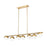 Z-Lite Realm Sphere 7 Light 54" Linear Chandelier, Gold/Opal